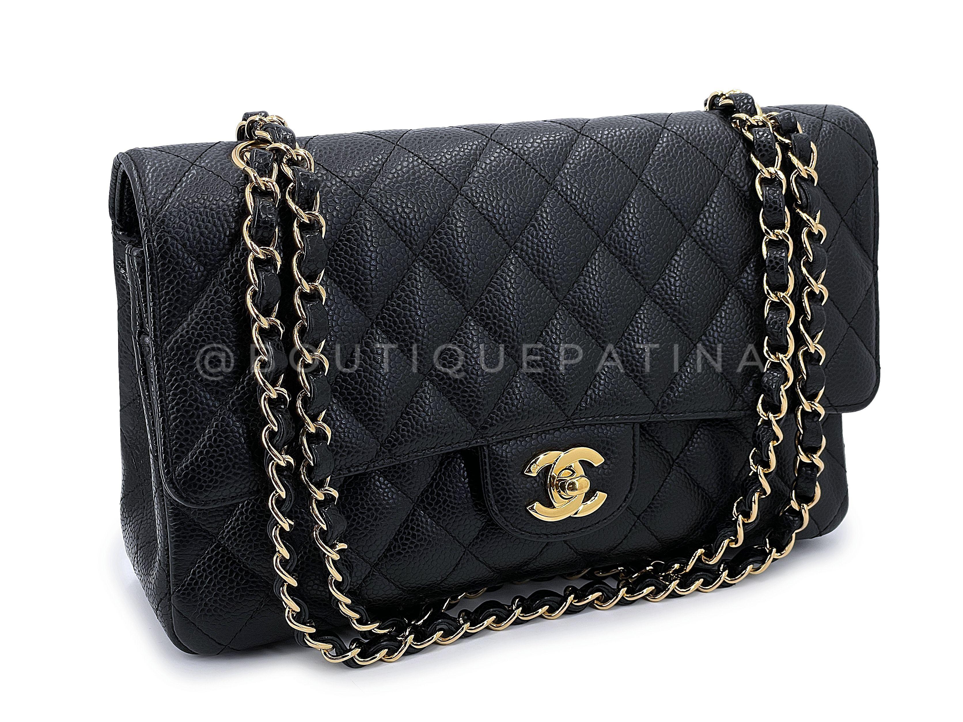 Store item: 67224
For 20 years, Boutique Patina has specialized in sourcing and curating the most pristine vintage and collectible accessories by searching closets around the world. 

This Chanel 2008 Vintage Black Caviar Medium Classic Double Flap