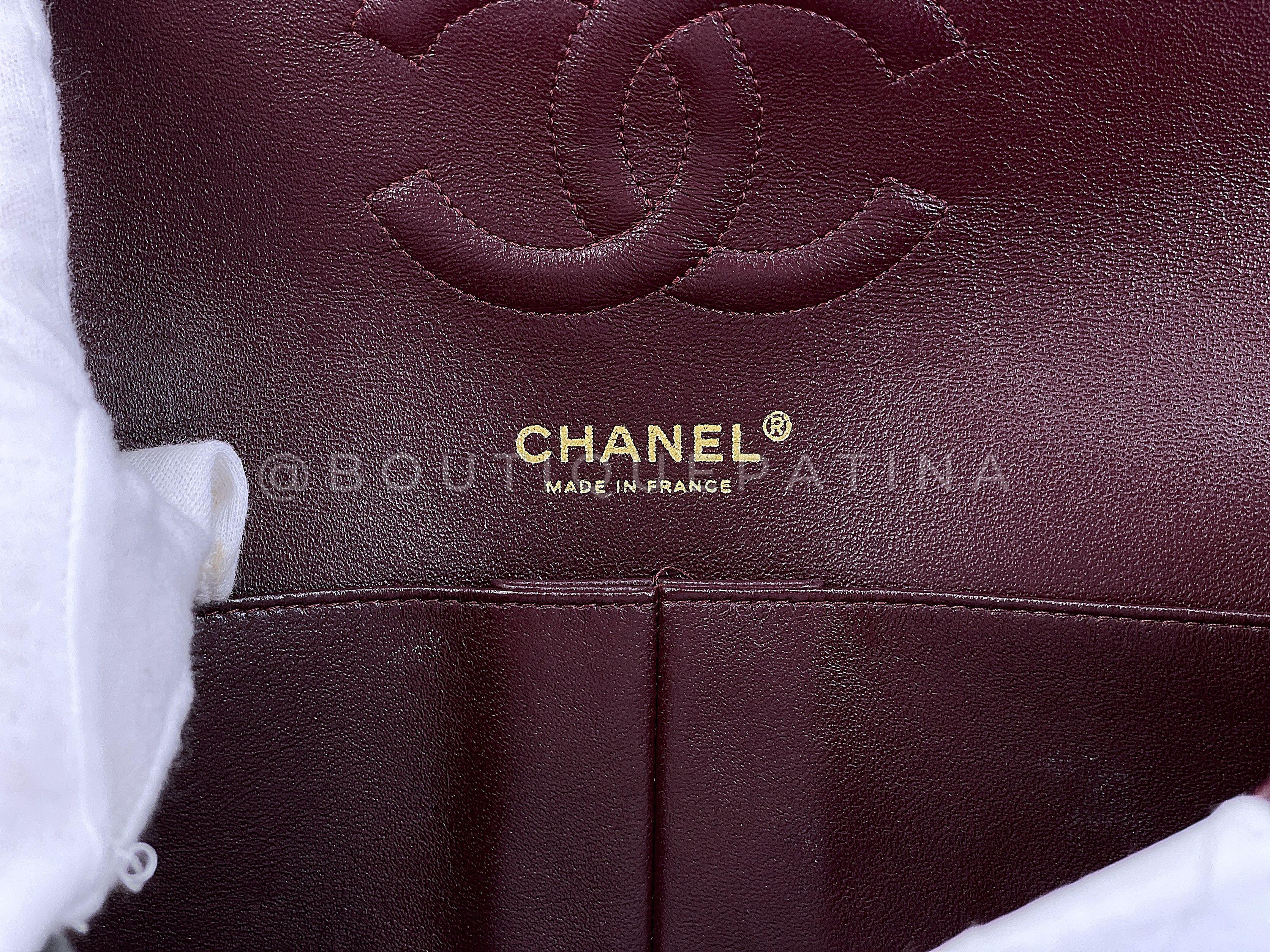 Chanel 2008 Vintage Black Medium Classic Double Flap Bag 24k GHW Lambskin 67582 For Sale 7