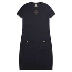 Chanel 2009 09 A & Karl Lagerfeld  black Cashmere Knit Dress big size