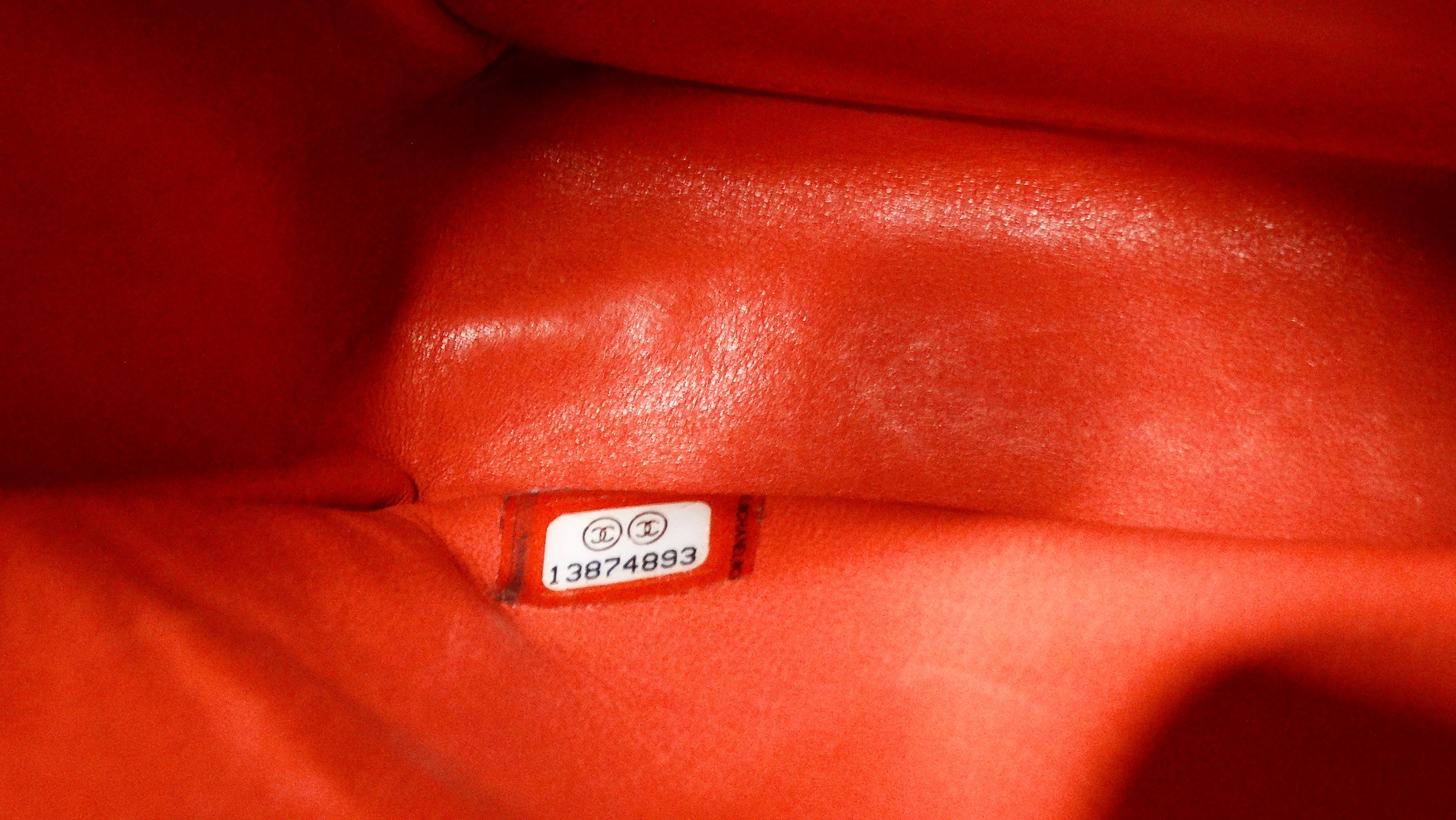 Chanel 2009-10 Red Python Small Double-Flap Bag With Gold-Tone Hardware 11