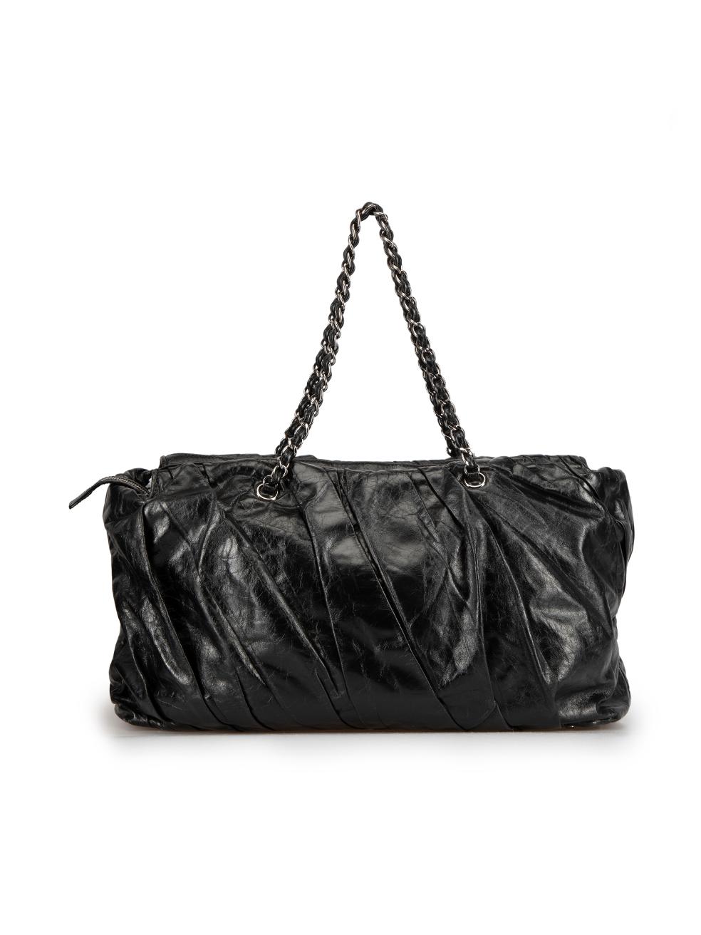 Chanel 2009-2010 Black East West Twisted Glazed Shoulder Bag In Good Condition For Sale In London, GB