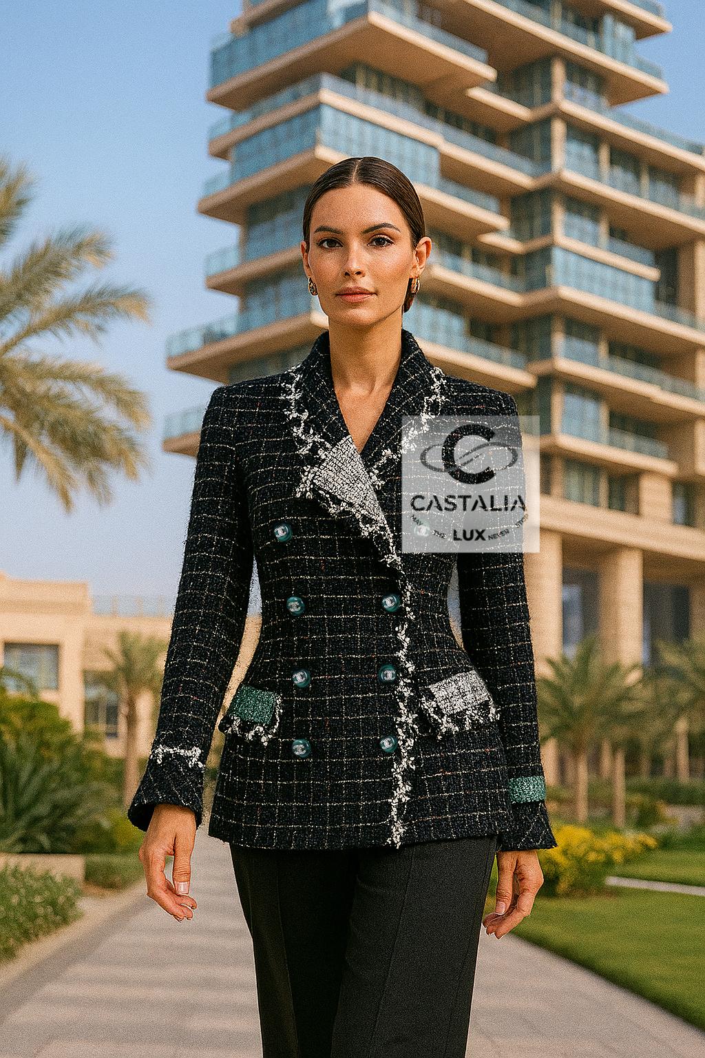 Chanel 2009 The Connoisseur's Gem Chaqueta de tweed negro 36 FR Negro en venta