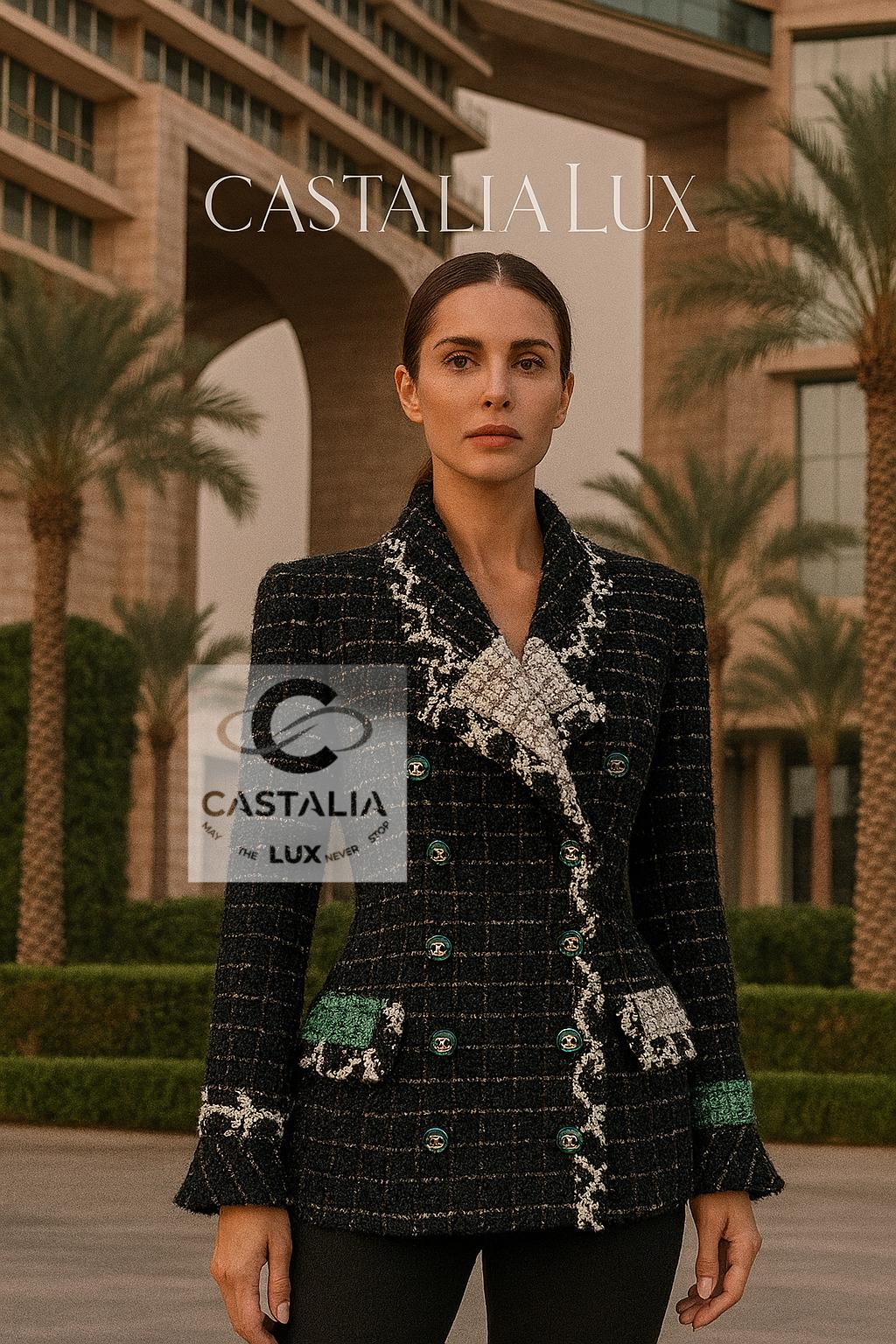 Chanel 2009 The Connoisseur's Gem Chaqueta de tweed negro 36 FR en venta 2