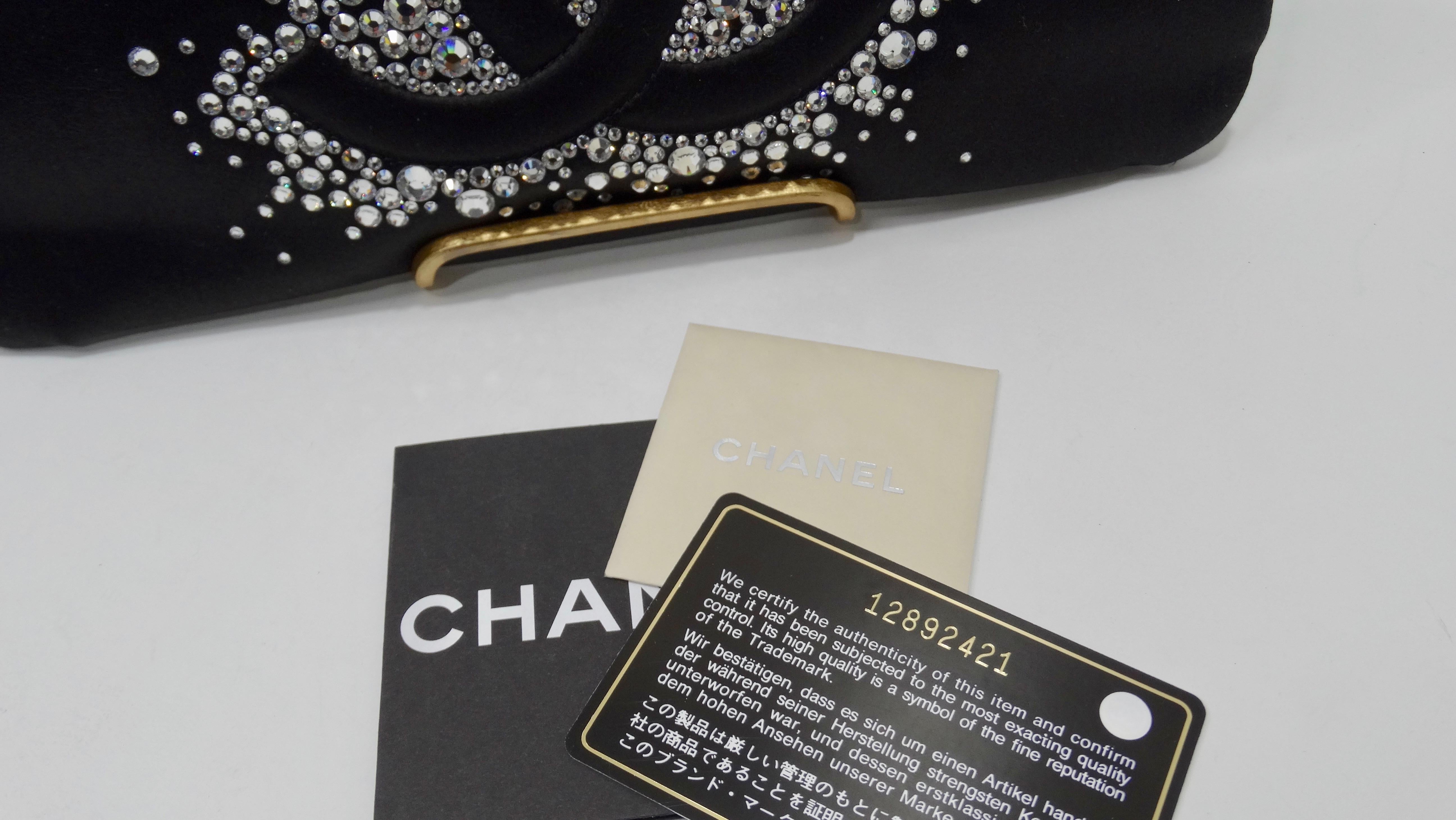 Chanel 2009 Diamante Satin Evening Clutch 2