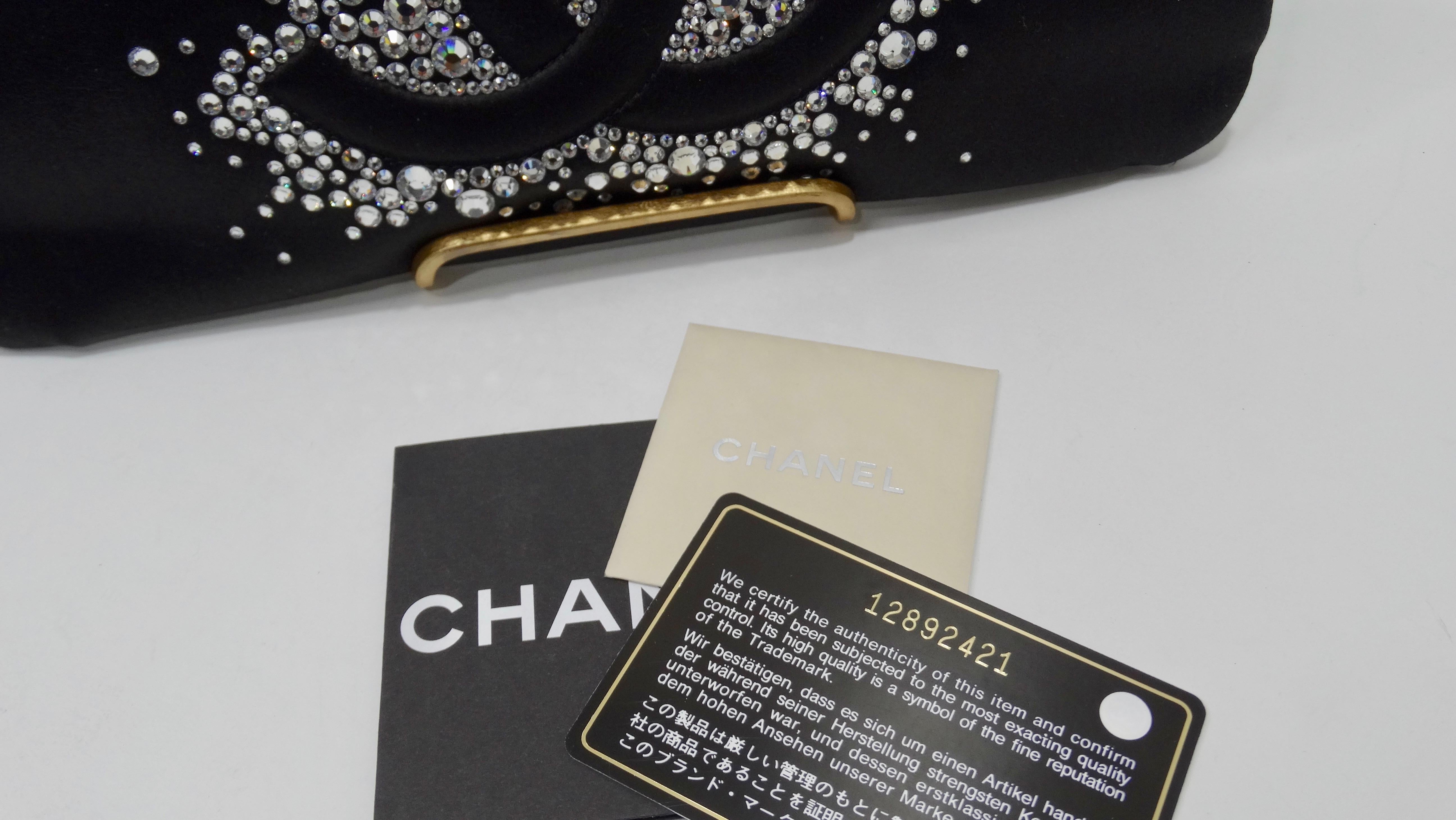 Chanel 2009 Diamante Satin Abend Clutch 5
