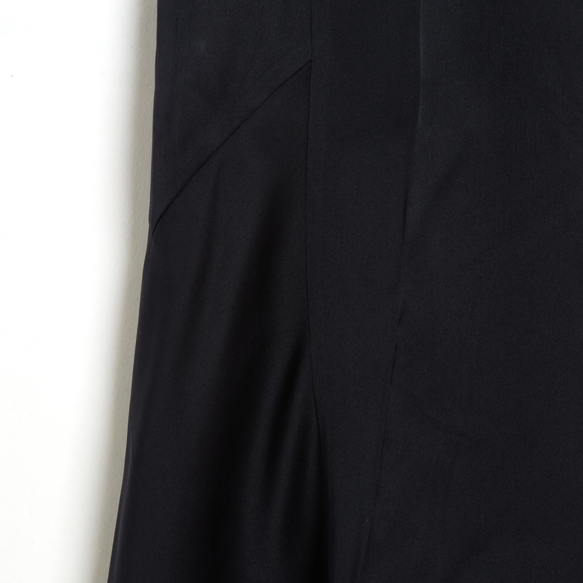 De las mujeres Chanel 2009 Pantalon large FR46 Negro Blanco Seda Palazzo  Pantalones XXXL US32 en venta