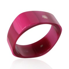 Chanel 2009 Pink Resin Bangle Bracelet