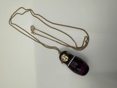 Chanel 2009 Rare Russian Doll Locket Pendant Necklace Large size