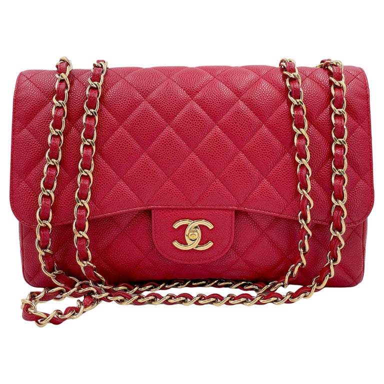 Red Caviar Chanel Flap Bag - 81 For Sale on 1stDibs