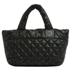 Chanel 2009 Sac Cabas Cocoon Nylon Black PM Cocoon Hang Bag Mini Tote Chanel 2009 Sac Cabas Cocoon Nylon Black PM Cocoon Hang Bag Mini Tote