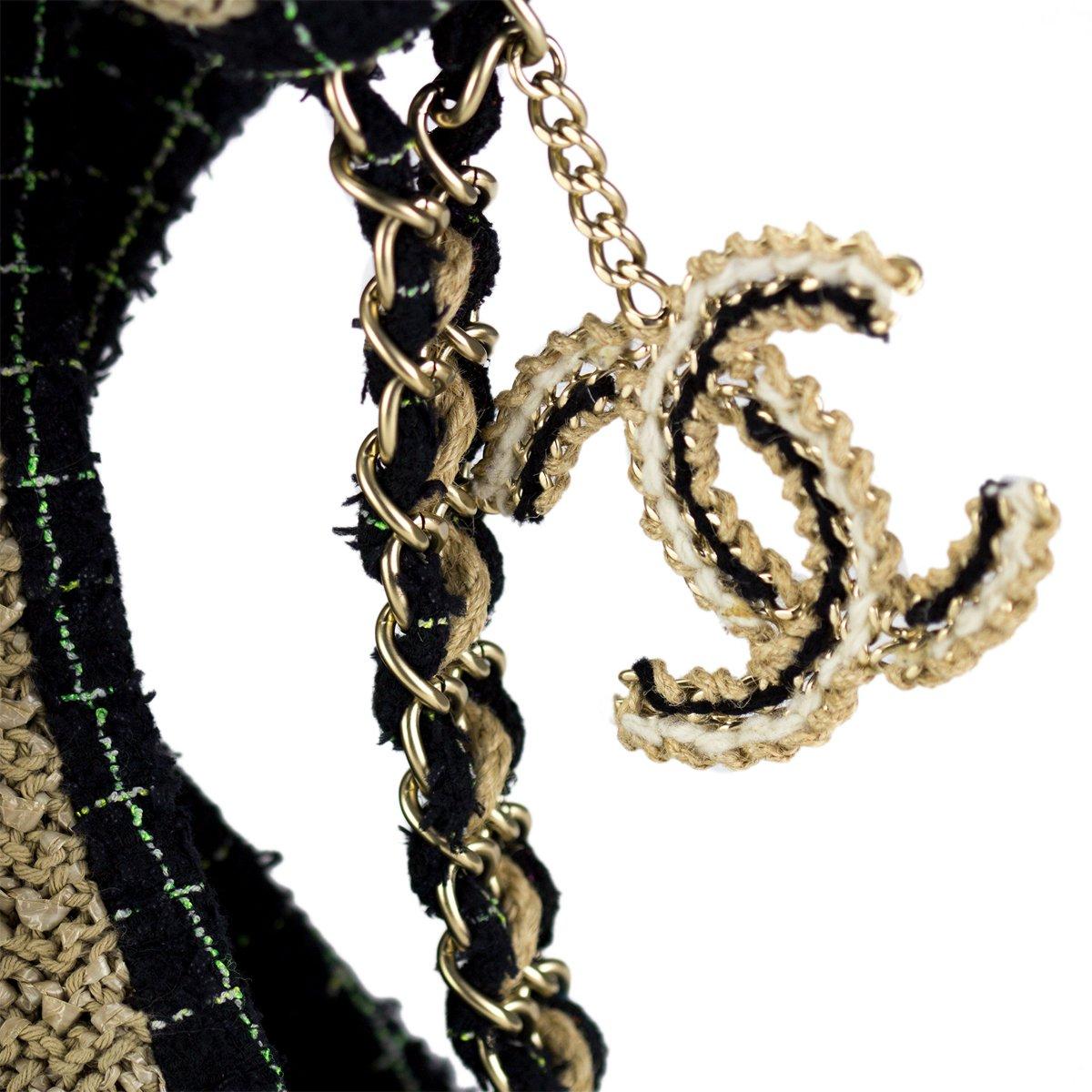 Chanel 2009 Small Mini Organic Raffia Rope Camelia Tote Beige Shoulder Bag For Sale 1