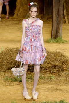 Chanel 2009 Small Multicolor Organic Hay Straw Crossbody Flap Bag