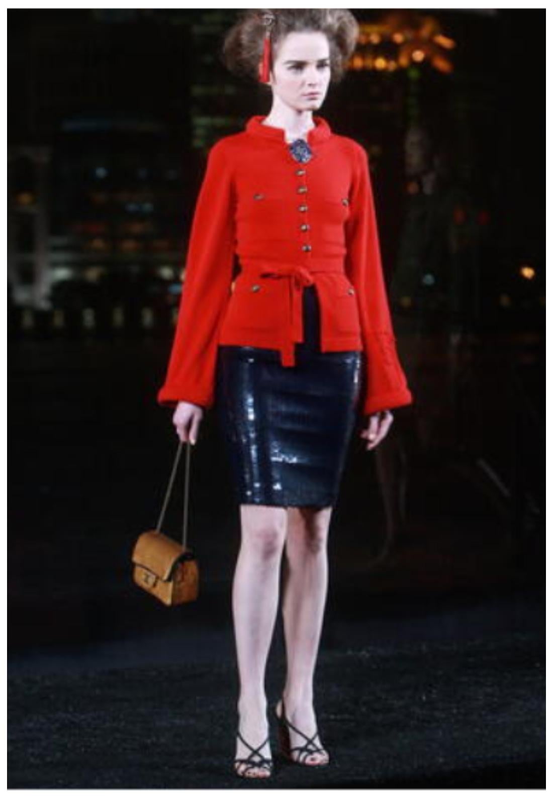 CHANEL 2010 10A Paris – Shanghai Karl Lagerfeld cashmere cardigan
Karl Lagerfeld for Chanel
Collection: 2010 Pre-Fall Paris – Shanghai Metiers d'Art Collection
Chanel style: 10A / AU966 / P38822K02691
Country of production: UK
Details: An incredible