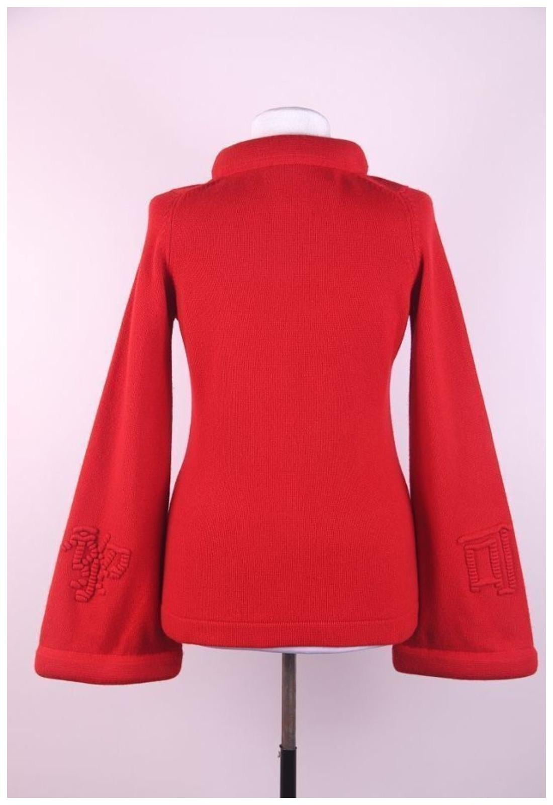Women's CHANEL 2010 10A Paris – Shanghai Karl Lagerfeld cashmere cardigan For Sale