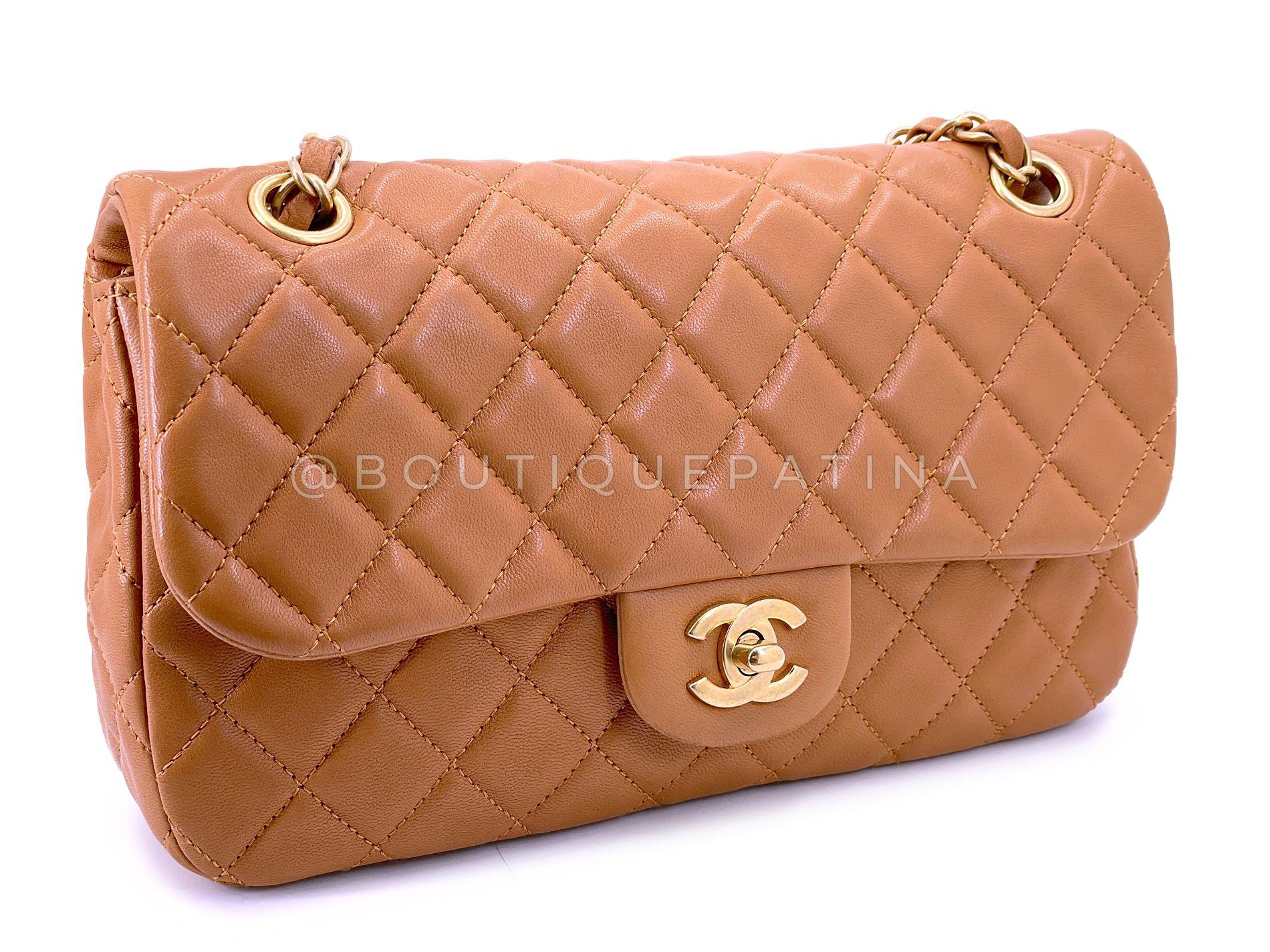 Orange Chanel 2010 Beige Marine Charms Medium Flap Bag GHW 68537