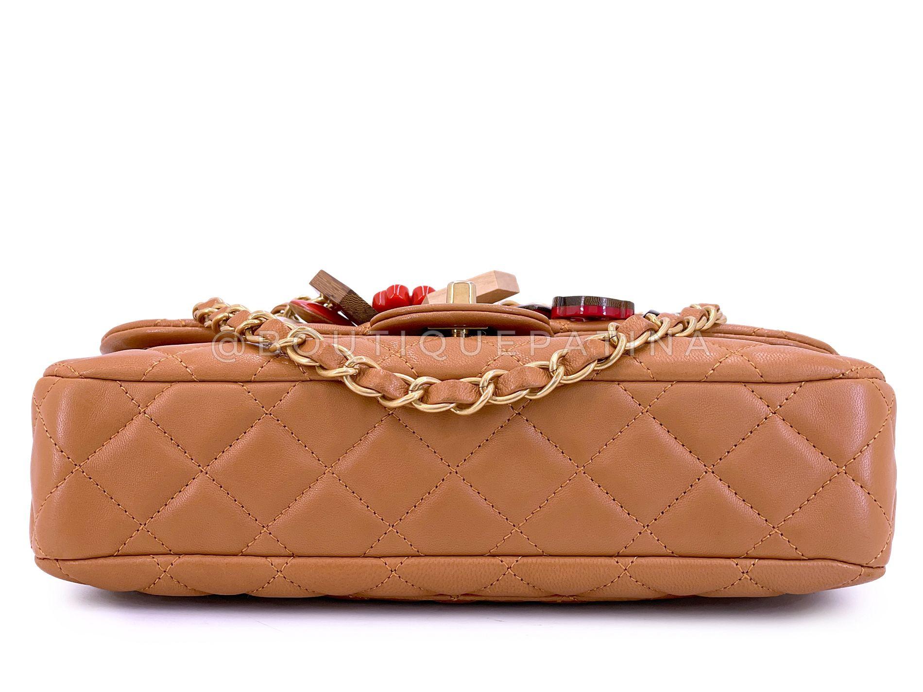 Chanel 2010 Beige Marine Charms Medium Flap Bag GHW 68537 1