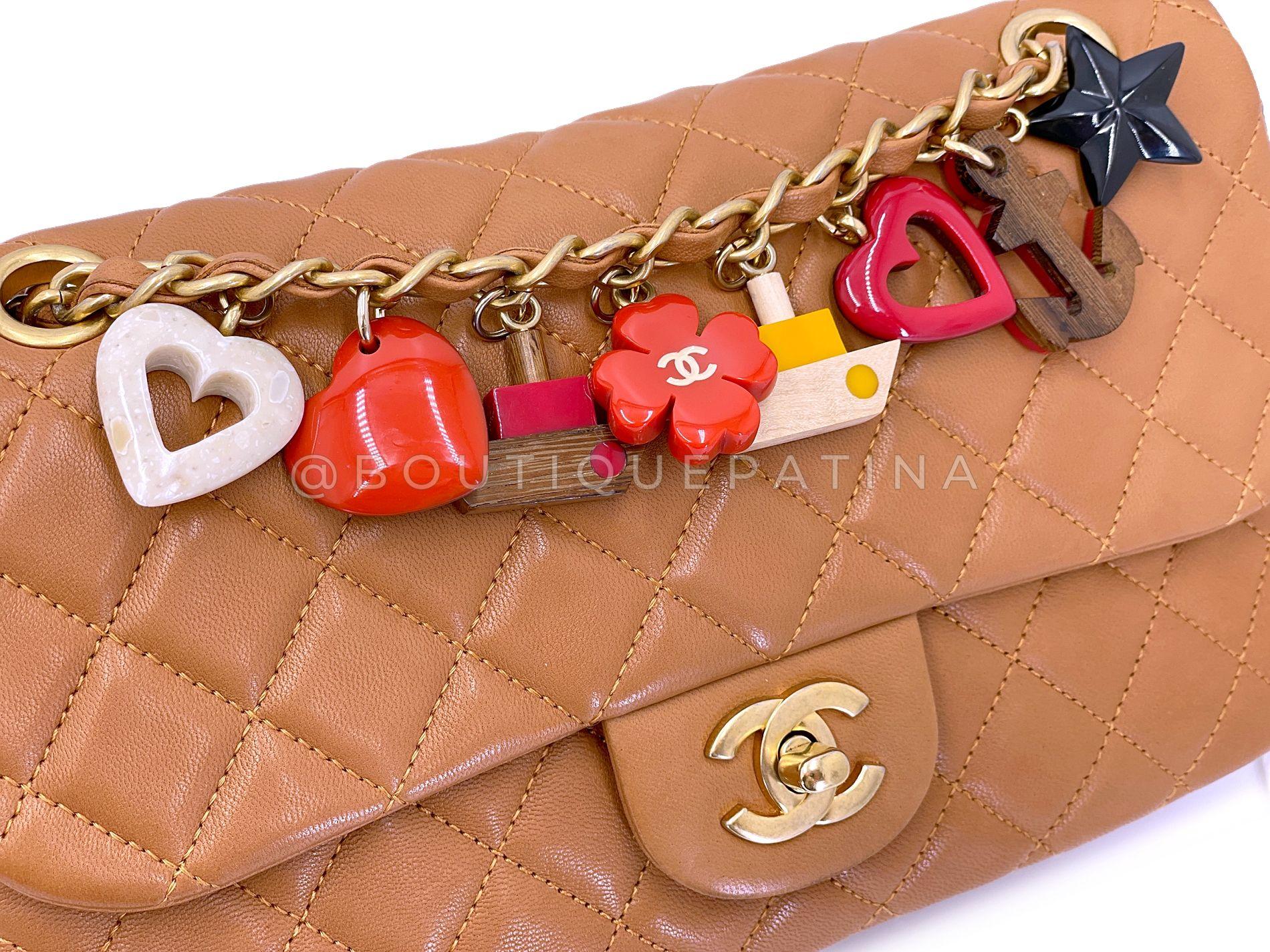 Chanel 2010 Beige Marine Charms Medium Flap Bag GHW 68537 3