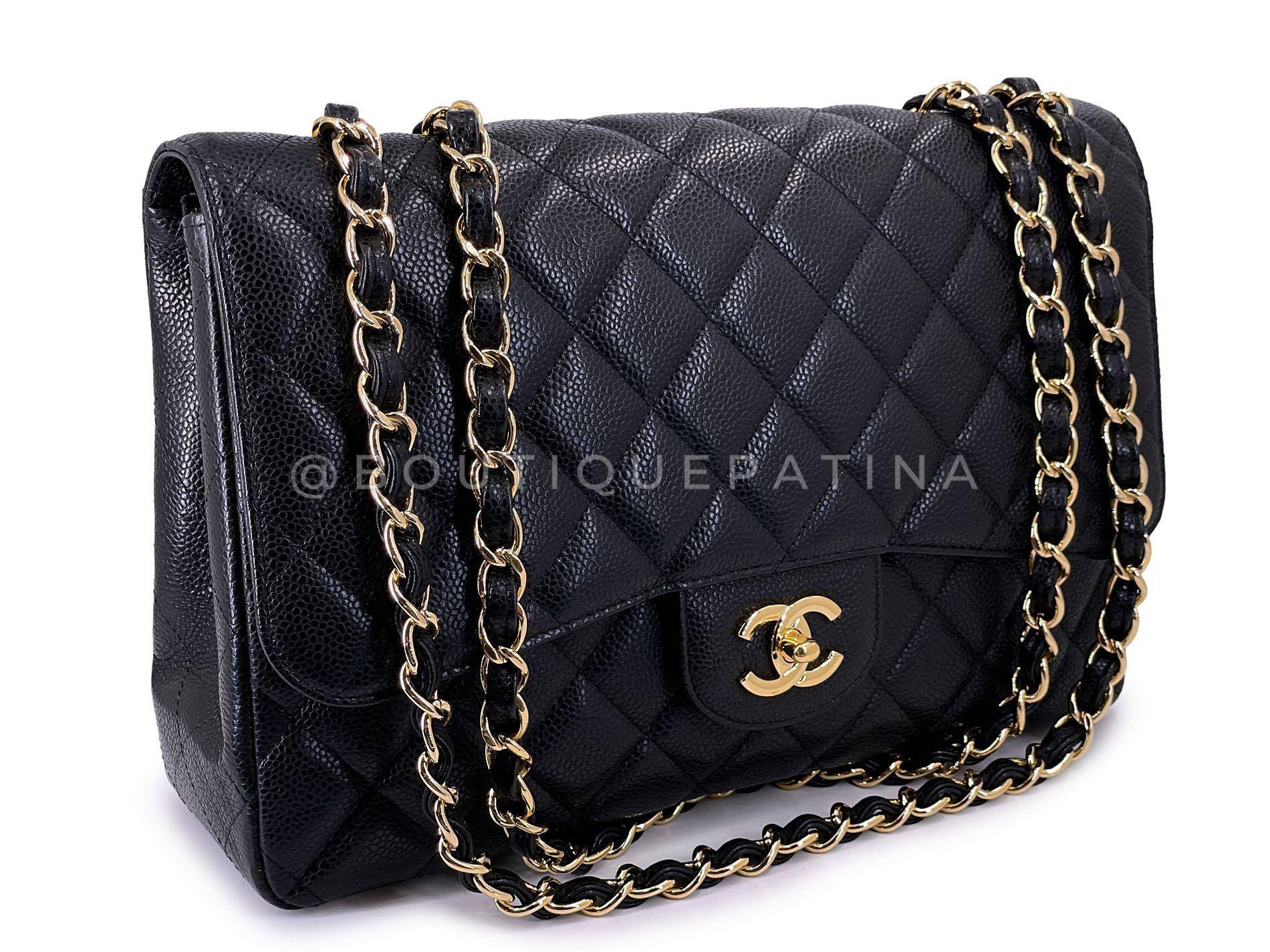 Store item: 66829
This discontinued single flap model comes in excellent preserved condition. 

The iconic holy grail bag is the Chanel Classic Flap. Coveted for its simplicity and elegance - woven chain double strap that can be worn short or long,