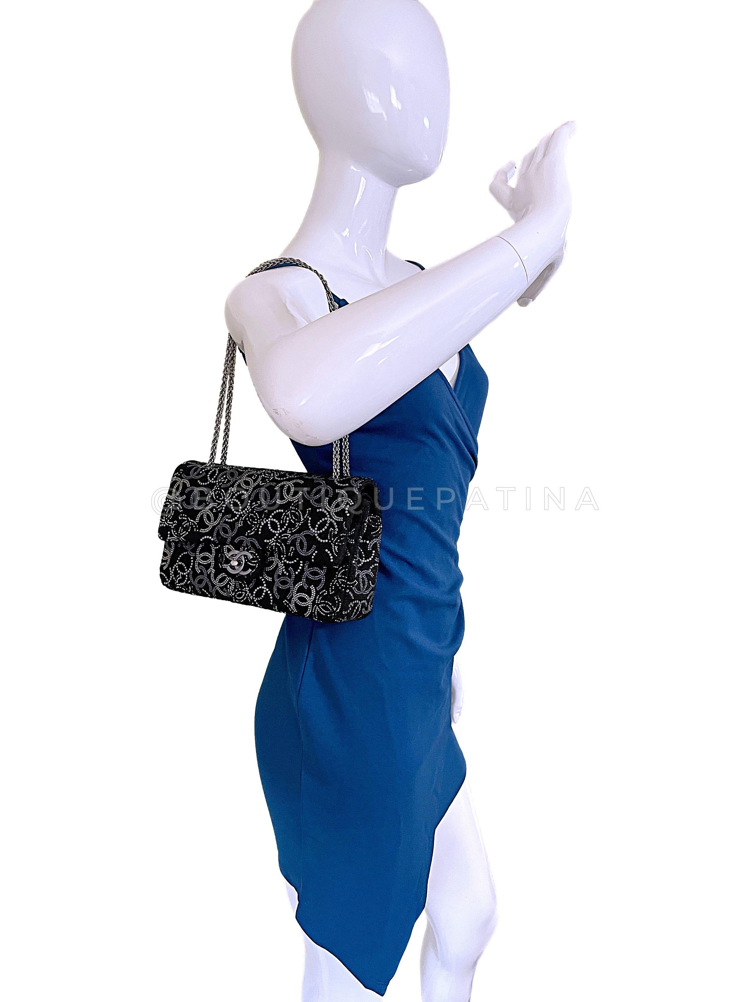 Chanel 2010 Black Paris-Shanghai Pudong Medium Classic Double Flap Bag 67299 For Sale 10