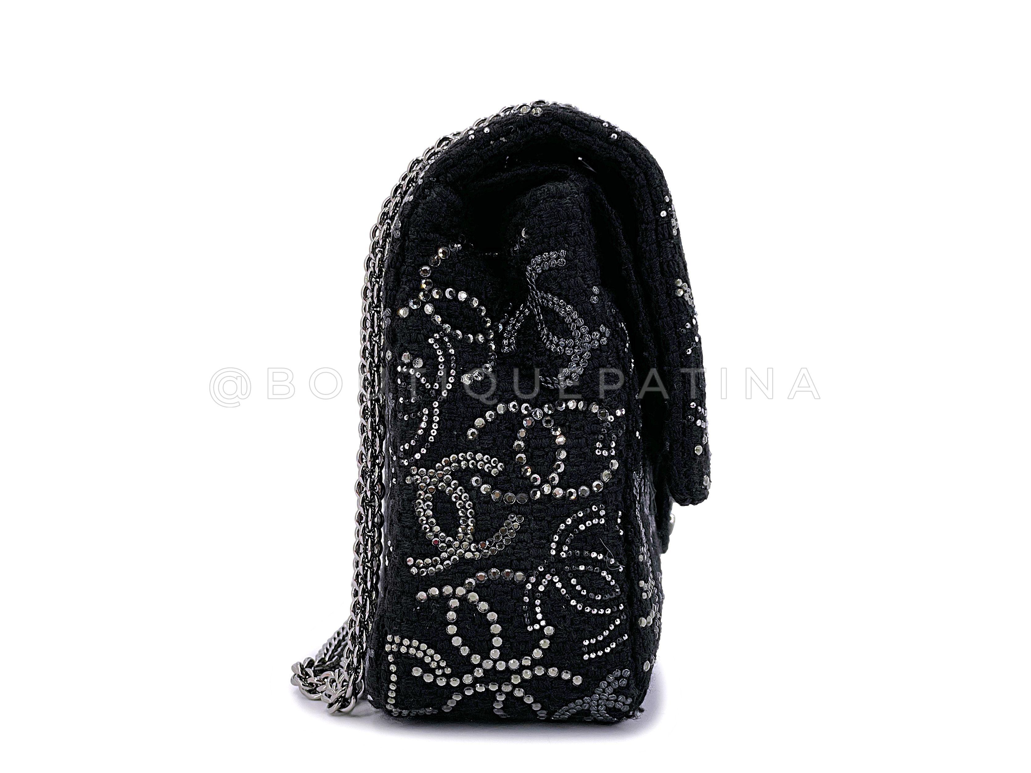 Women's Chanel 2010 Black Paris-Shanghai Pudong Medium Classic Double Flap Bag 67299 For Sale