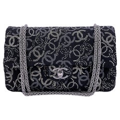 Chanel 2010 Black Paris-Shanghai Pudong Medium Classic Double Flap Bag 67299