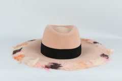 Chanel 2010 Feather Trimmed Rabbit Felt Fedora Small