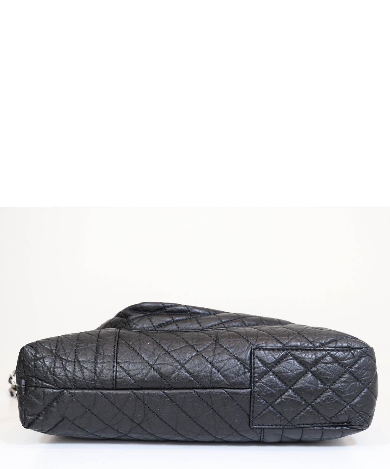 Chanel 2010 Karl Cabas Black Leather Tote 4