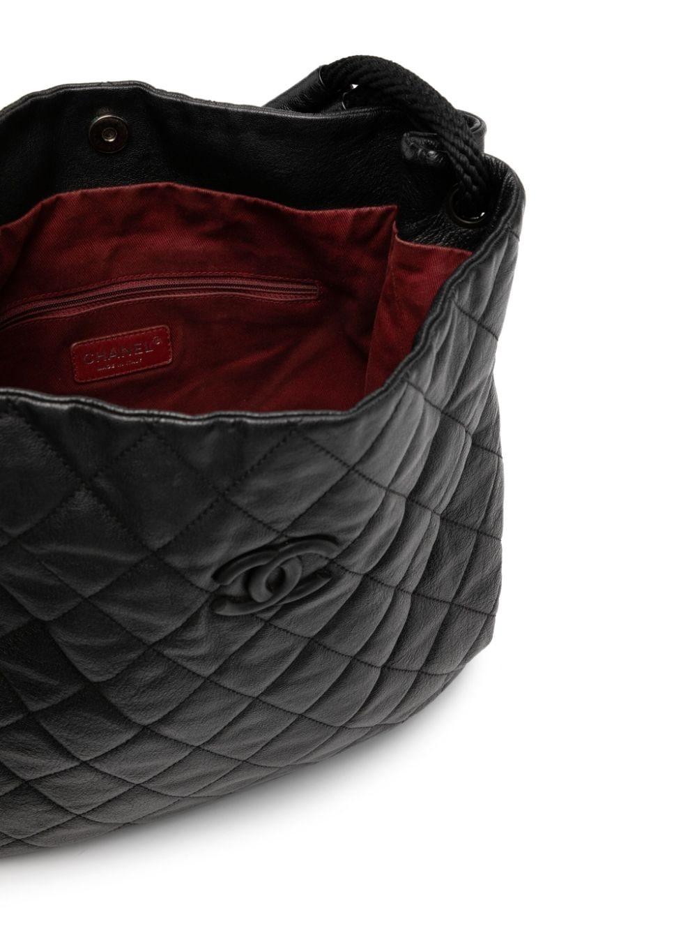 Chanel 2010 Large Boating Classic Shopper Zippered Expandable Hobo Tote Bag For Sale 8