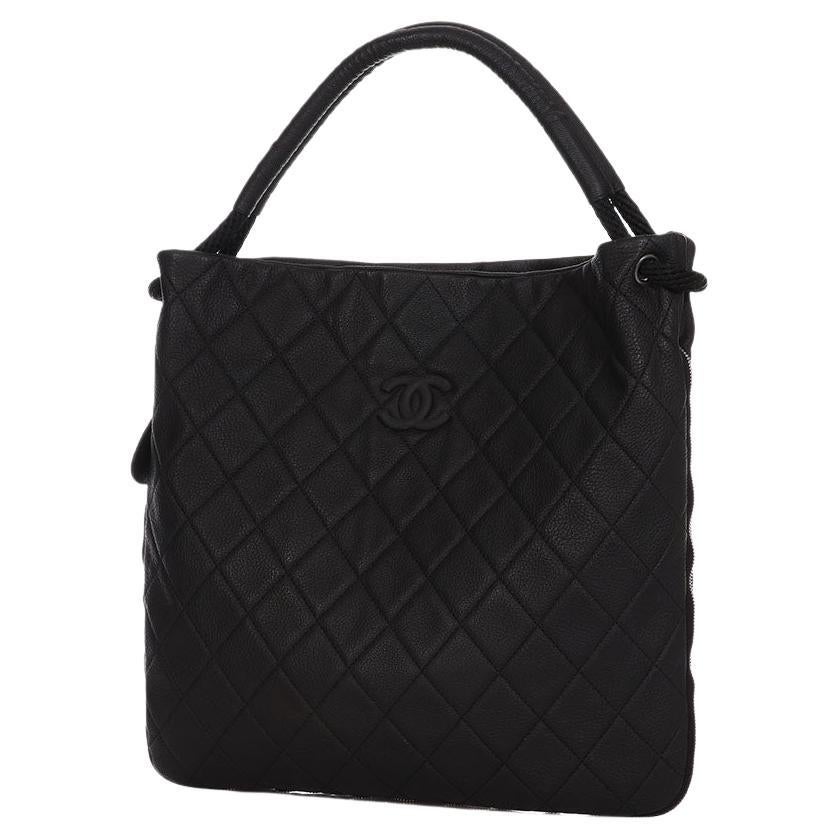 Chanel 2010 Large Boating Classic Shopper Zippered Expandable Hobo Tote Bag For Sale 1