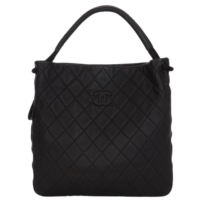 Chanel 2010 Large Boating Classic Shopper Zippered Expandable Hobo Tote Bag For Sale