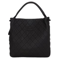 Chanel 2010 Large Boating Classic Shopper Zippered Expandable Hobo Tote Bag