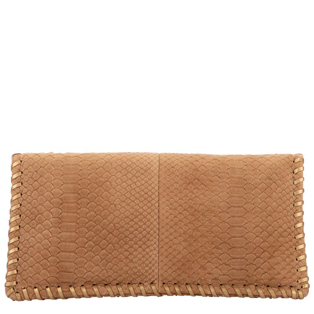 Chanel 2010 Limited Edition Brown Python Clutch In Excellent Condition In Atlanta, GA