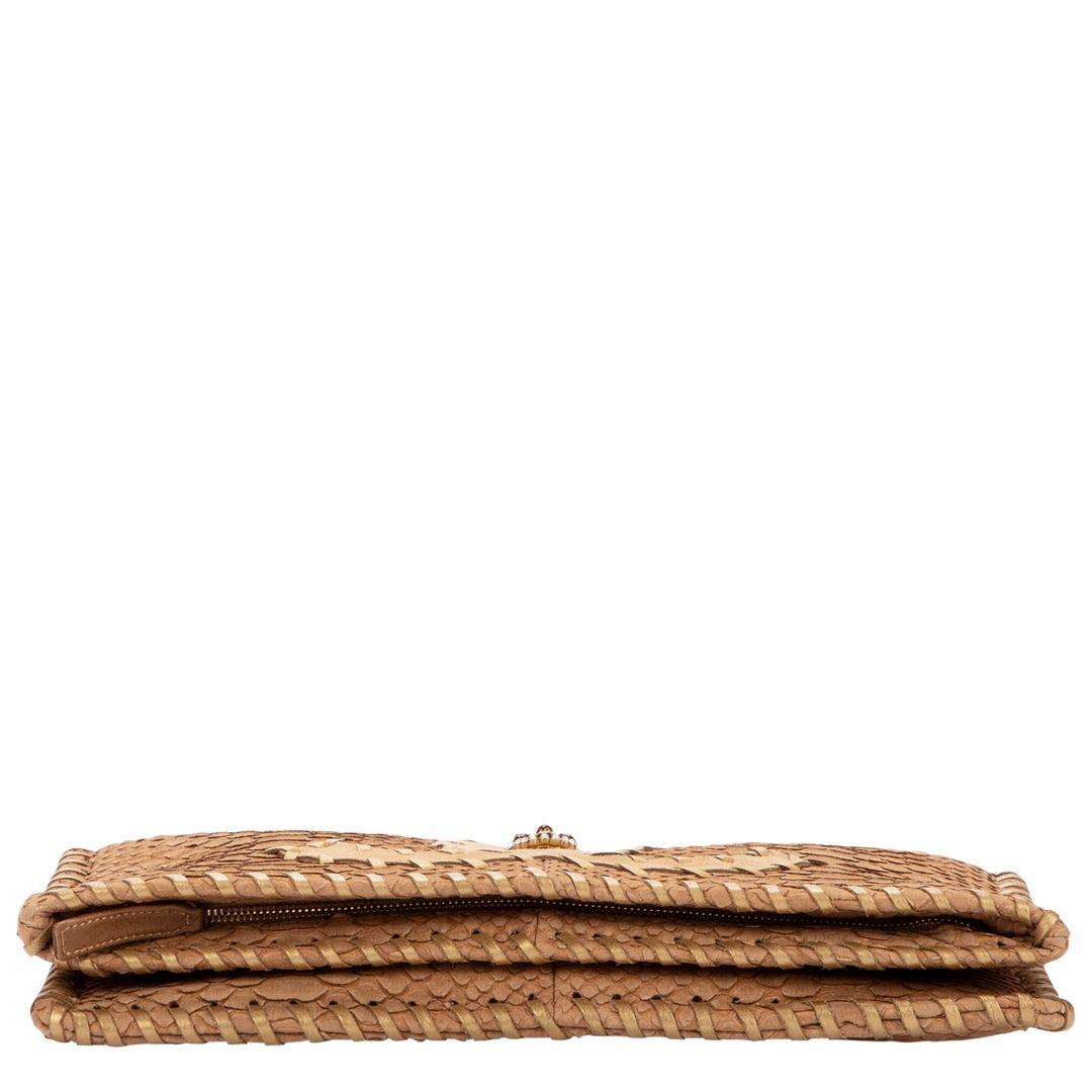Women's or Men's Chanel 2010 Limited Edition Brown Python Clutch