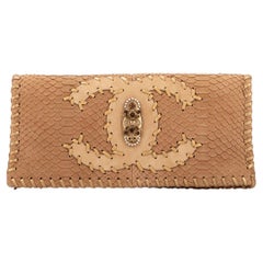 Chanel 2010 Limited Edition Brown Python Clutch