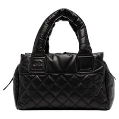 Chanel 2010 Medium Shopping Travel Tote Bag Plüsch Diamant Gesteppt Kaviar Leder