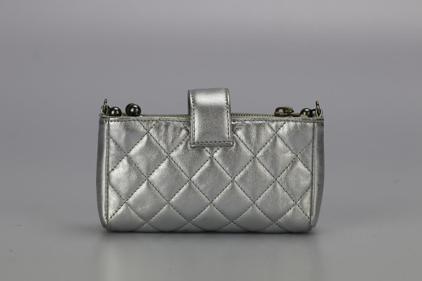 Chanel 2010 O-phone Holder Quilted Leather Shoulder Bag In Good Condition In London, GB