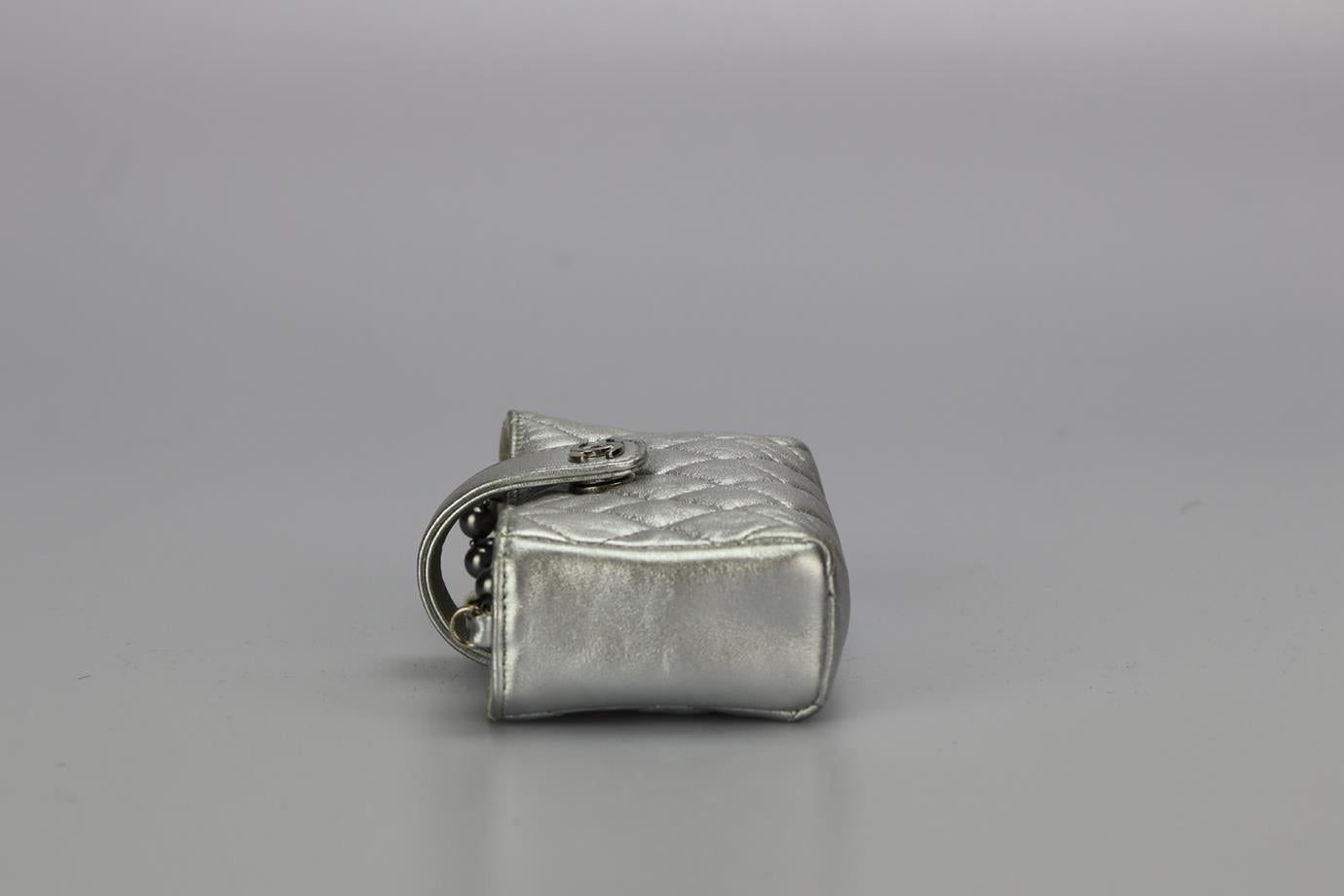 Women's Chanel 2010 O-phone Holder Quilted Leather Shoulder Bag