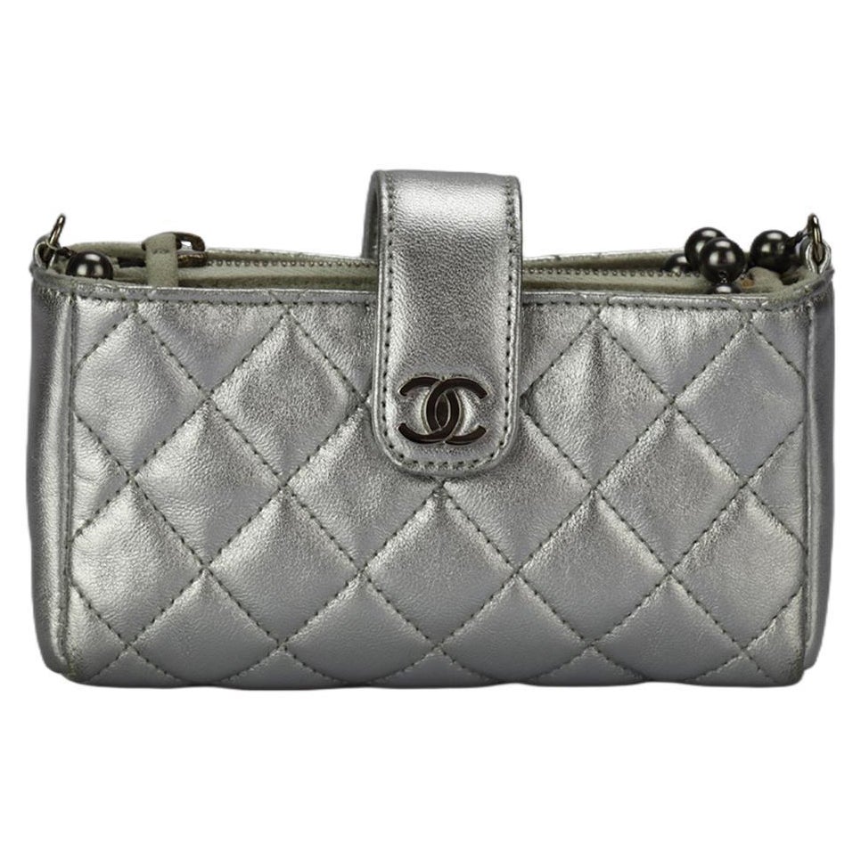 Chanel 2010 O-phone Holder Quilted Leather Shoulder Bag