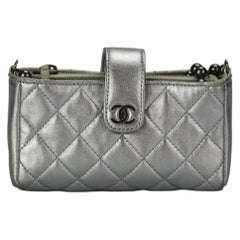Chanel 2010 O-phone Holder Quilted Leather Shoulder Bag