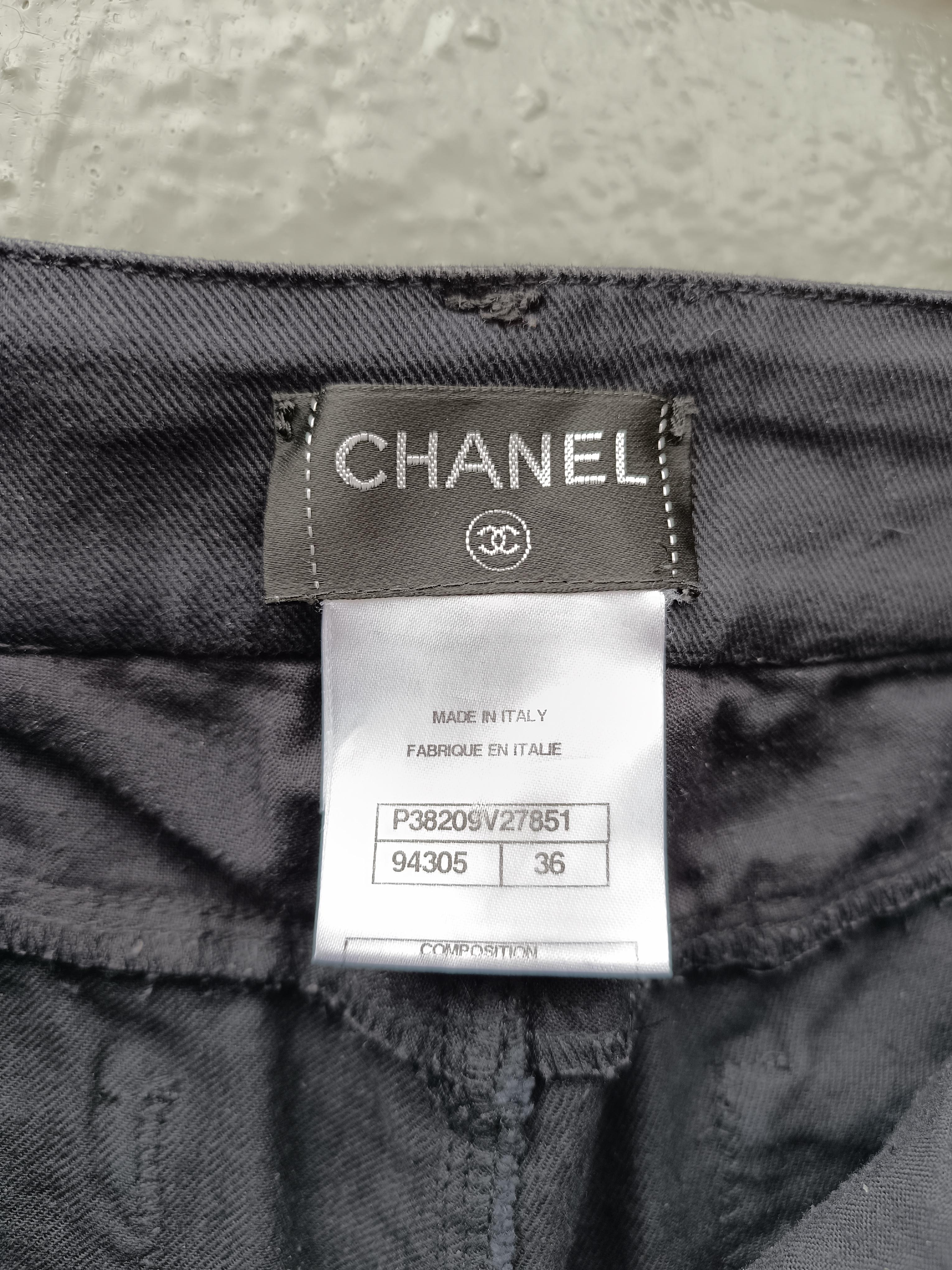 Chanel 2010 RTW Frühjahr/Sommer-Laufsteg-Hose schwarze Jeans 12