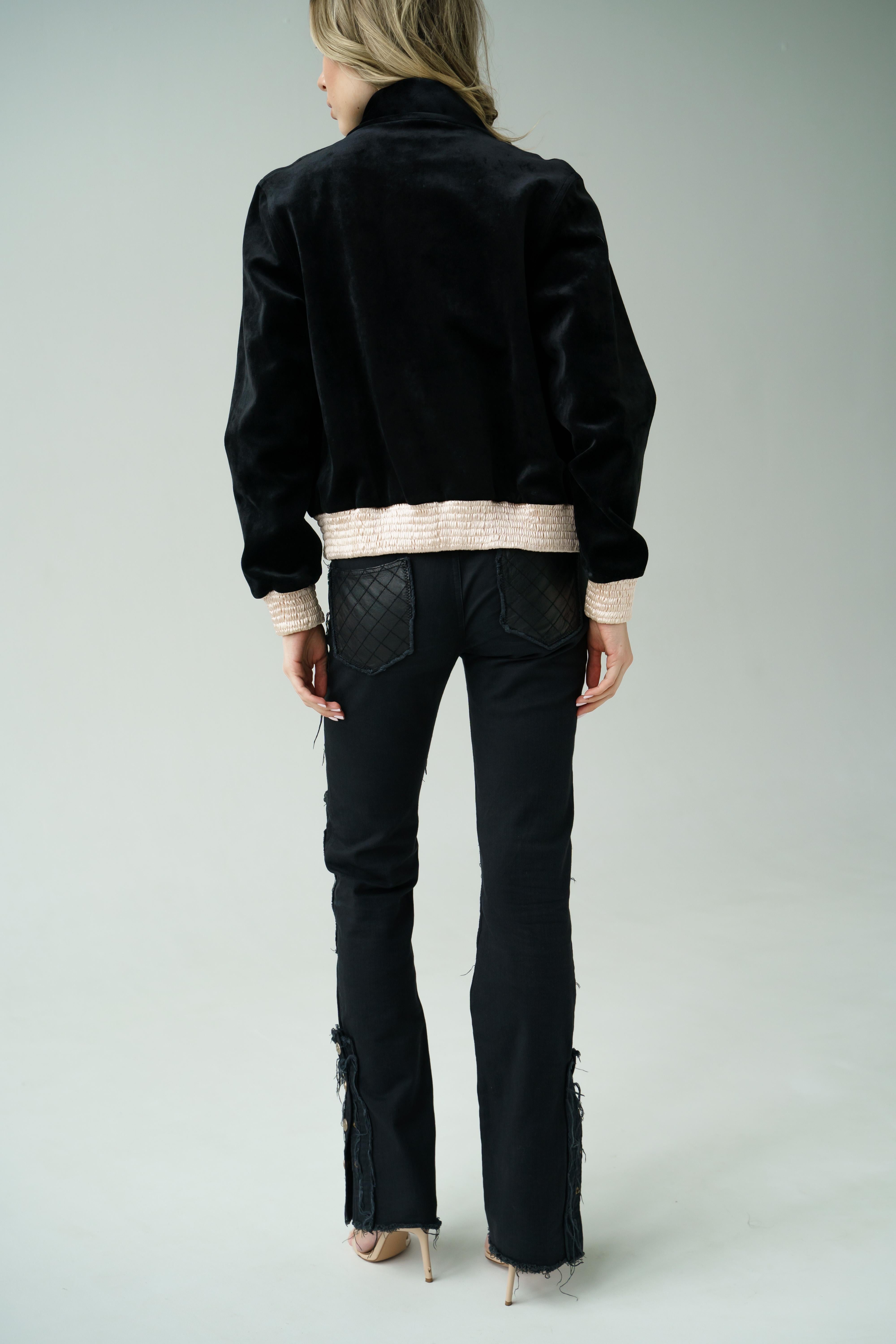 Chanel 2010 RTW Frühjahr/Sommer-Laufsteg-Hose schwarze Jeans Damen