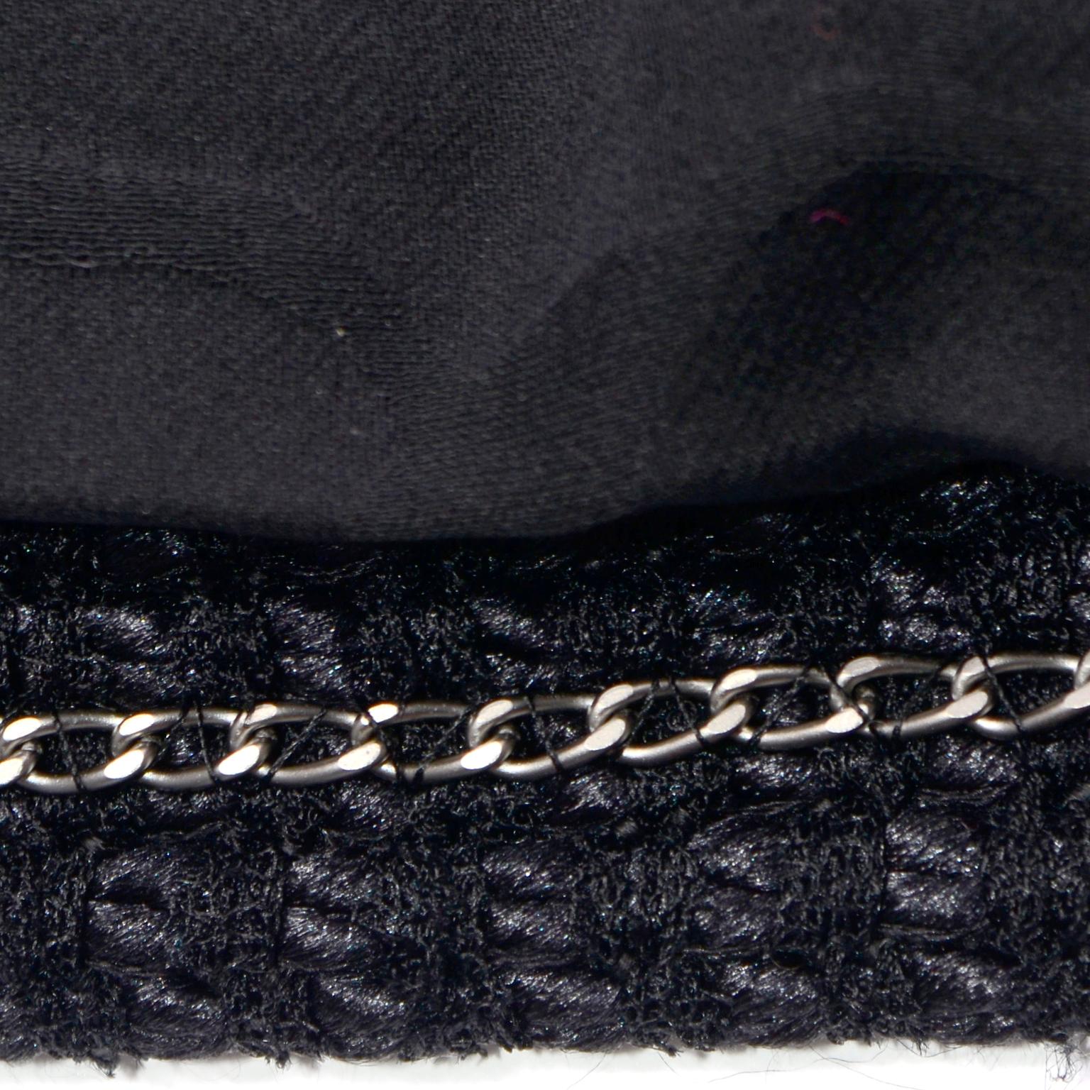 Chanel 2010 Shanghai Collection Black Silk Wool Blend Holographic Sequins Jacket 5