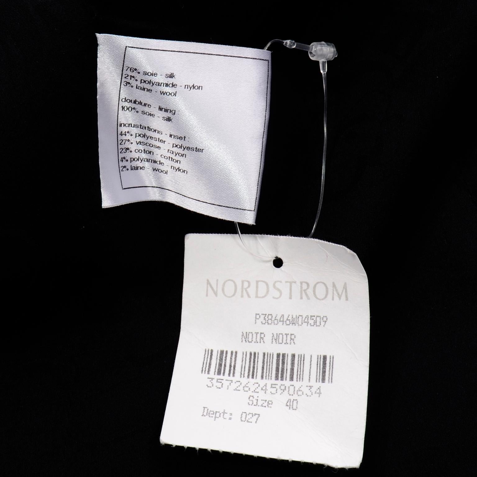 Chanel 2010 Shanghai Collection Black Silk Wool Blend Holographic Sequins Jacket 13
