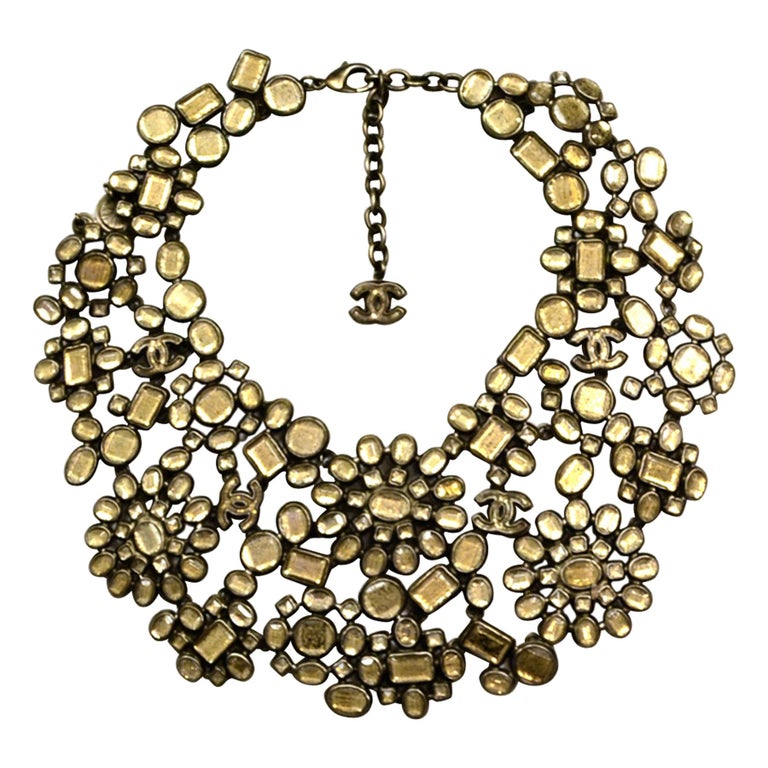 Brilove Wedding Jewelry Set - Rhinestone Crystal Choker Necklace With Dangle Earrings For Bride
