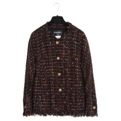 Chanel 2010 Veste FR42 a 46 Colorful black tweed Jacket UK14 to 18 US12 to 16