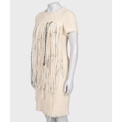 Chanel 2010 White Wool Dress Sz.38