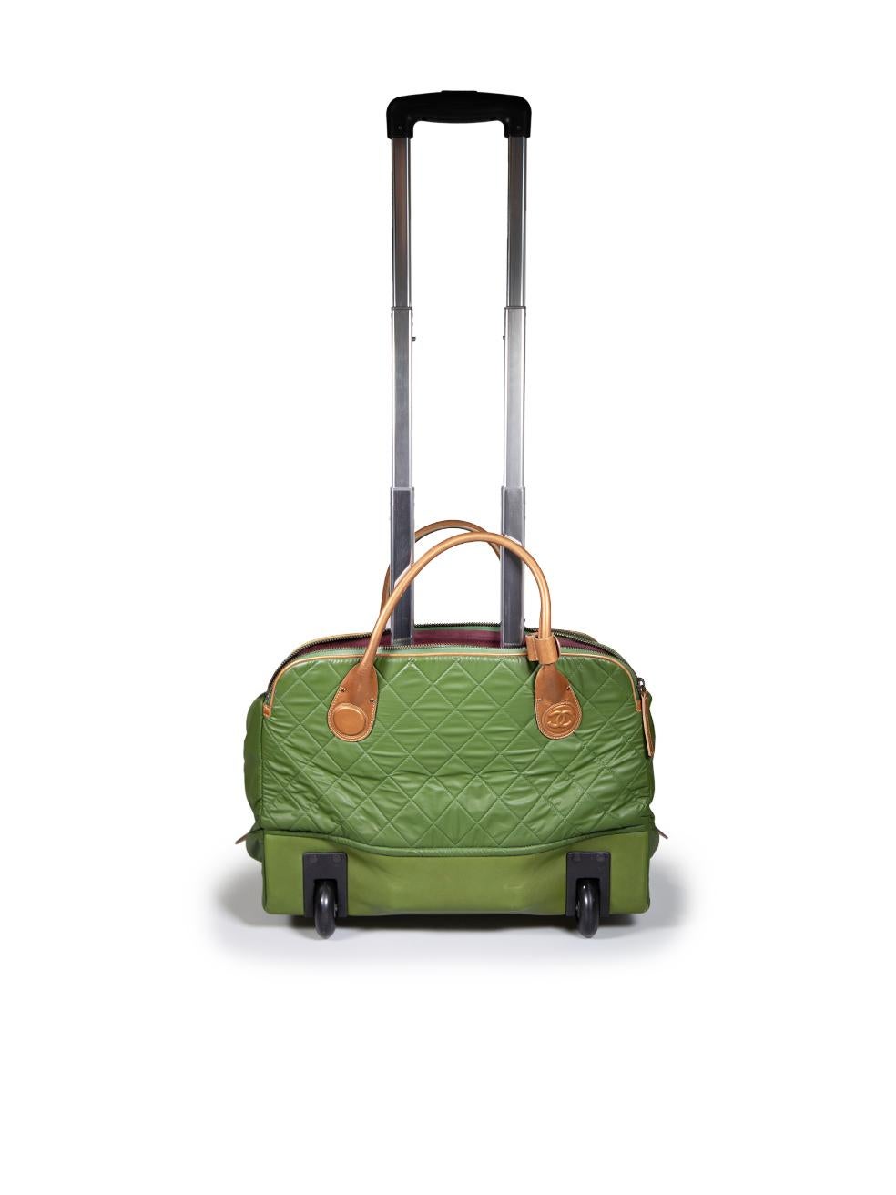 Gray Chanel 2011-2012 Green Coco Cocoon Trolley Case