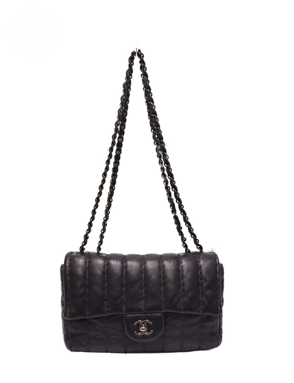 Chanel 2011/2012 Medium Vertical Stitch Flap Bag 6