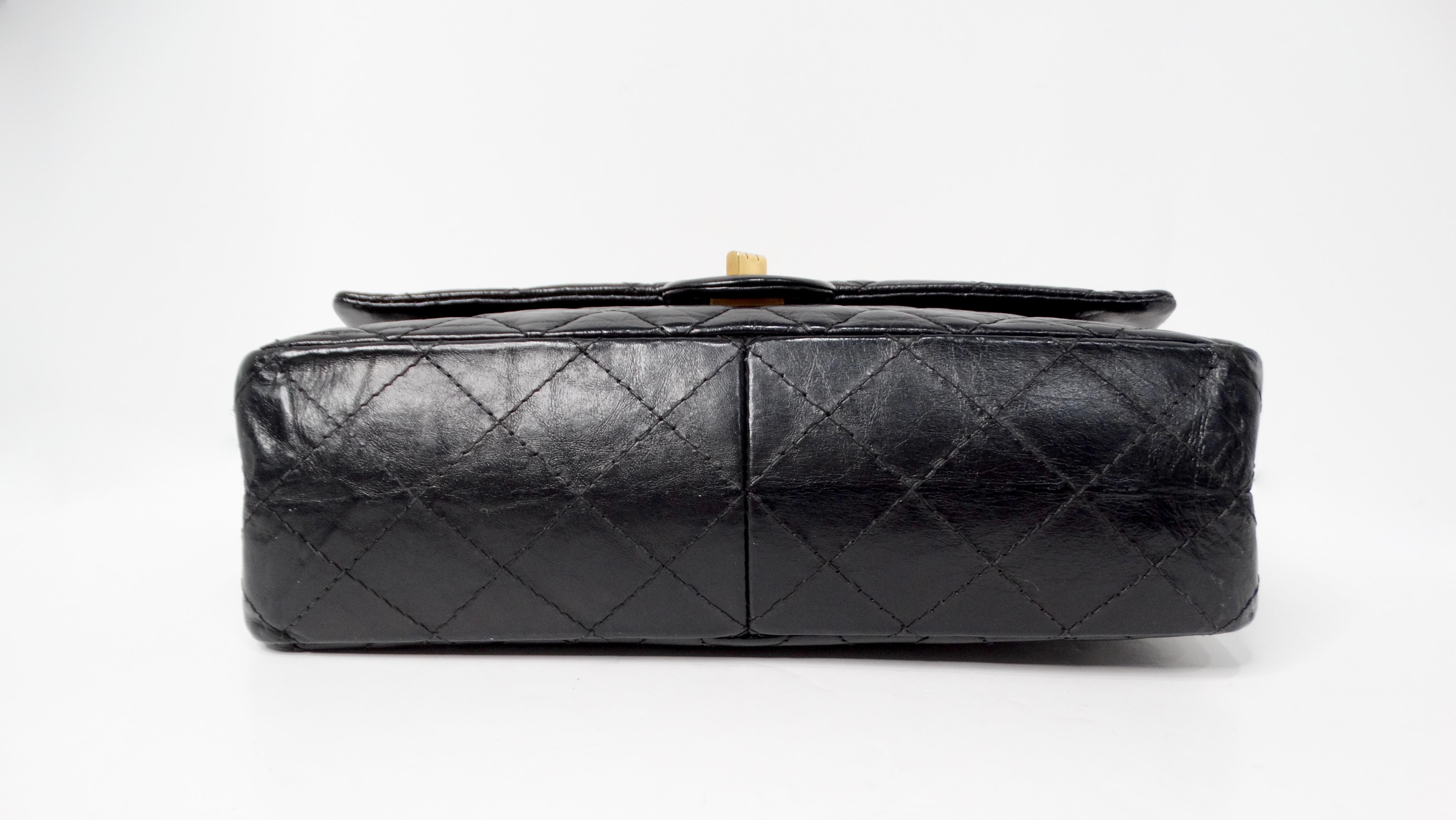 Chanel 2011 Black Quilted Aged Calfskin 2.55 Reissue Medium Double Flap Handbag 4
