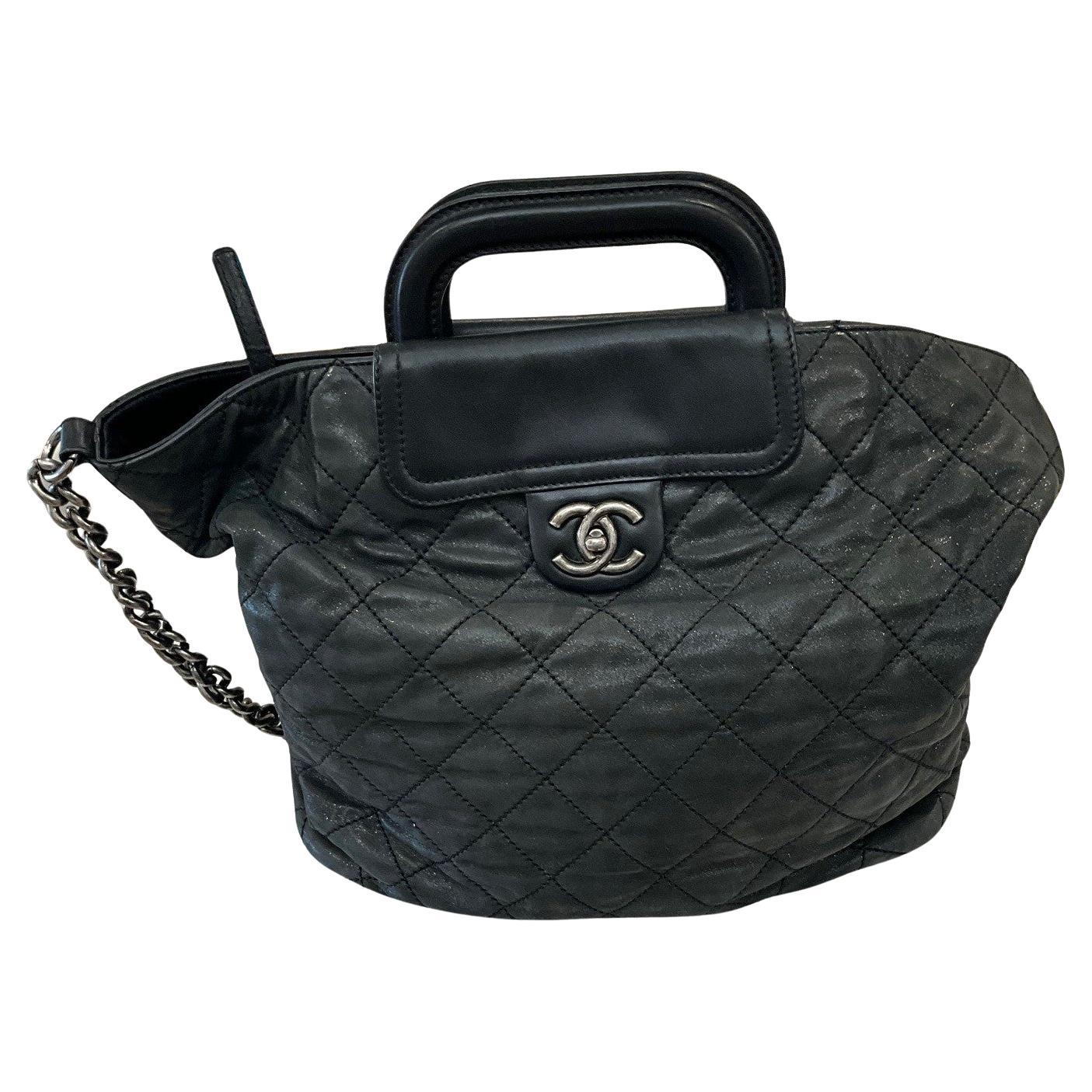 Chanel 2011 Black Quilted In the Mix Tote For Sale